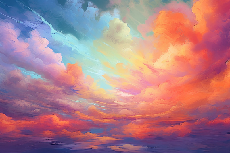 彩色云彩油画手绘艺术抽象背景插画,插画/手绘图,插画/手绘图库,插画/手绘图下载,插画/手绘